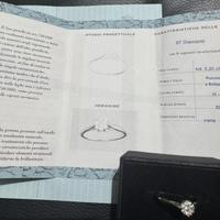 ANELLO DONNA SOLITARIO ORO 18KT CON 7 DIAMANTI