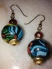 Orecchini bigiotteria colorati
