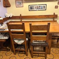 TAVOLO CON GIROPANCA NOCE MASSELLO