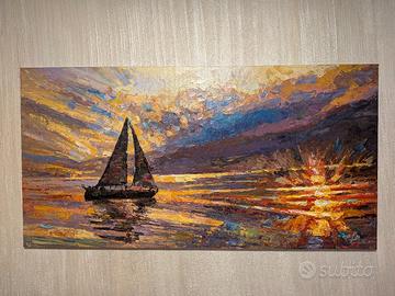 tela dipinta a mano L 182 cm H 94 cm