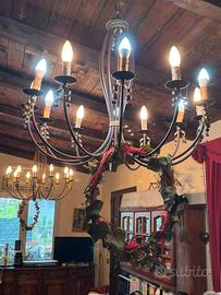 Lampadari in ferro battuto