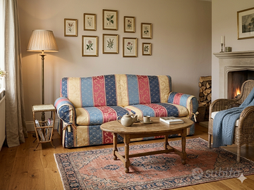 Divano Letto 2 Posti a Righe - Stile Classico