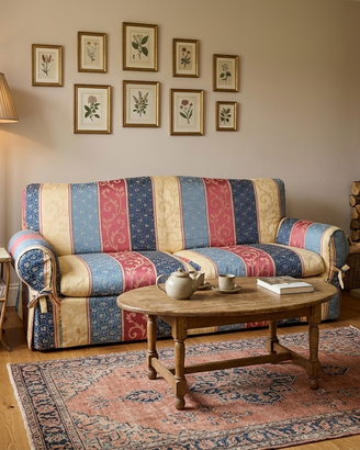 Divano Letto 2 Posti a Righe - Stile Classico
