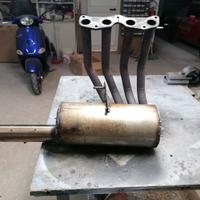 marmitta sportiva per Fiat 850 in acciaio inox