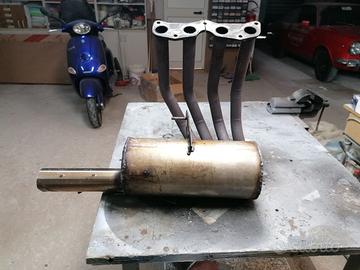 marmitta sportiva per Fiat 850 in acciaio inox