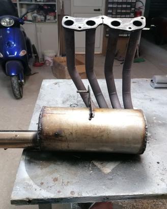 marmitta sportiva per Fiat 850 in acciaio inox