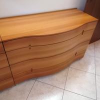 Cassettiera onda in massello