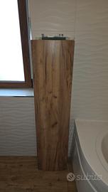 mobiletto bagno effetto legno
