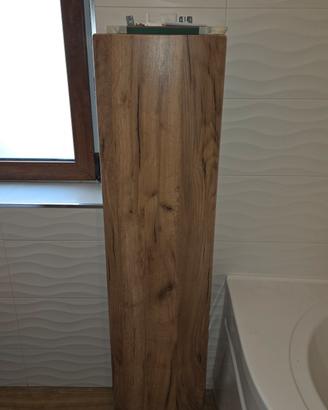 mobiletto bagno effetto legno
