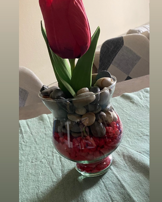 Vaso decorato tulipano