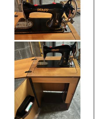 Macchina da cucire PFAFF 31 con mobile e pedaliera