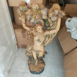 Antica Statua figura donna stile liberty 