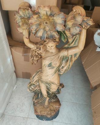 Antica Statua figura donna stile liberty 