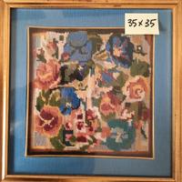 Quadro punto croce con cornice 35x35