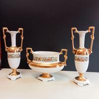 TRITTICO VINTAGE VASI PORCELLANA CERAMICA ANNI '50