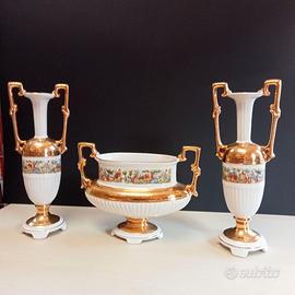 TRITTICO VINTAGE VASI PORCELLANA CERAMICA ANNI '50