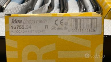 Placca rondo idea vimar 16753.34 met nichel