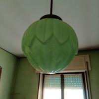 lampadario in vetro opalino 