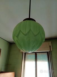 lampadario in vetro opalino 