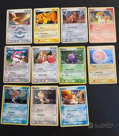 Lotto carte pokemon ex rosso fuoco verde foglia