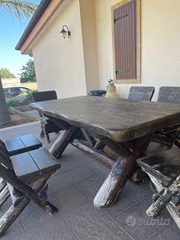 Tavolo da giardino in legno