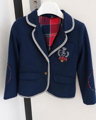 Blazer blu navy con dettagli tartan 3 anni 98 cm
