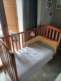 lettino + materasso+ set lenzuola e coperta 