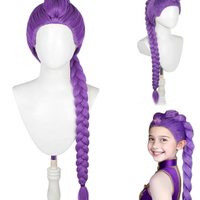 Parrucca lunga viola - NUOVA