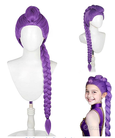 Parrucca lunga viola - NUOVA