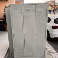 Armadio spogliatoio 3 ante metallo