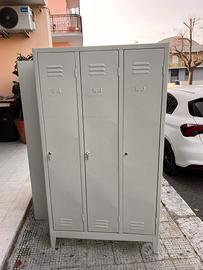Armadio spogliatoio 3 ante metallo