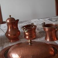 Servizio vintage in rame - set decorativo