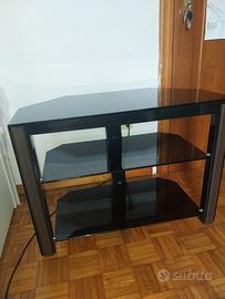 porta TV in vetro scuro 