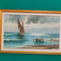 quadro dipinto olio su legno 