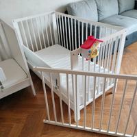 2 lettini IKEA bimbo bianchi 60x120 + materasso