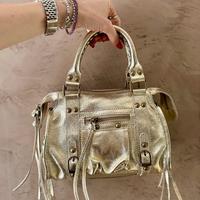 borsetta city Bag in pelle satinata media