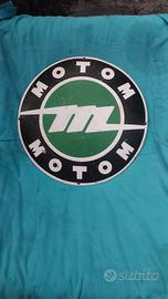  insegna pubblicitaria  MOTOM in metallo