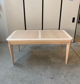 Tavolo da pranzo / soggiorno in legno al grezzo