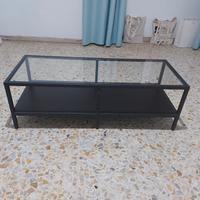 tavolino soggiorno vetro e metallo