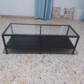 tavolino soggiorno vetro e metallo