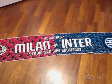 Sciarpa calcio Milan Inter euro derby tifosi 