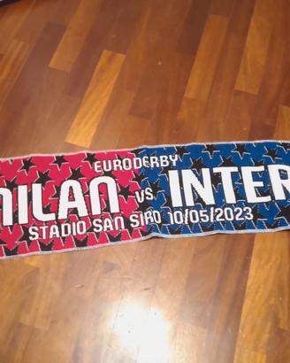 Sciarpa calcio Milan Inter euro derby tifosi 