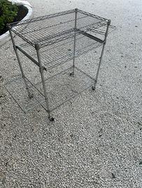 Scaffale filo metallico cromato