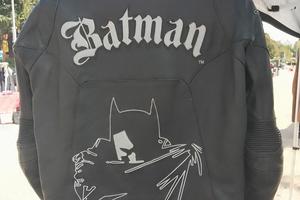 Giubbotto da moto in pelle Batman