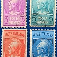 ITA REPUBBLICA 1947/58/66 Testa Minerva PNEUMATICA