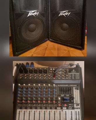 Impianto Audio completo Peavey e Behringer 

