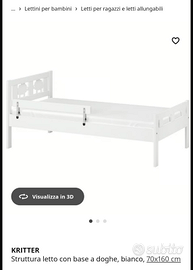 2 Lettini per bambini 70X160 con materasso