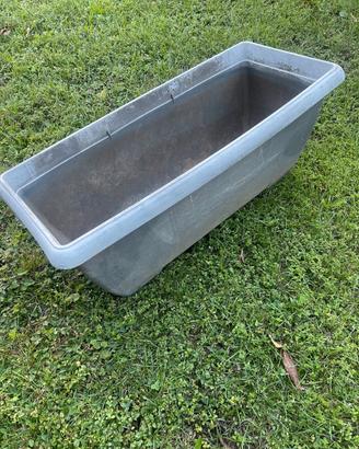 Vasi  Giardino rettangolari in resina 100 x 40 cm