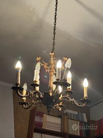 Lampadario in bronzo