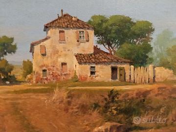 Claudio Pallini olio su tela 50x25